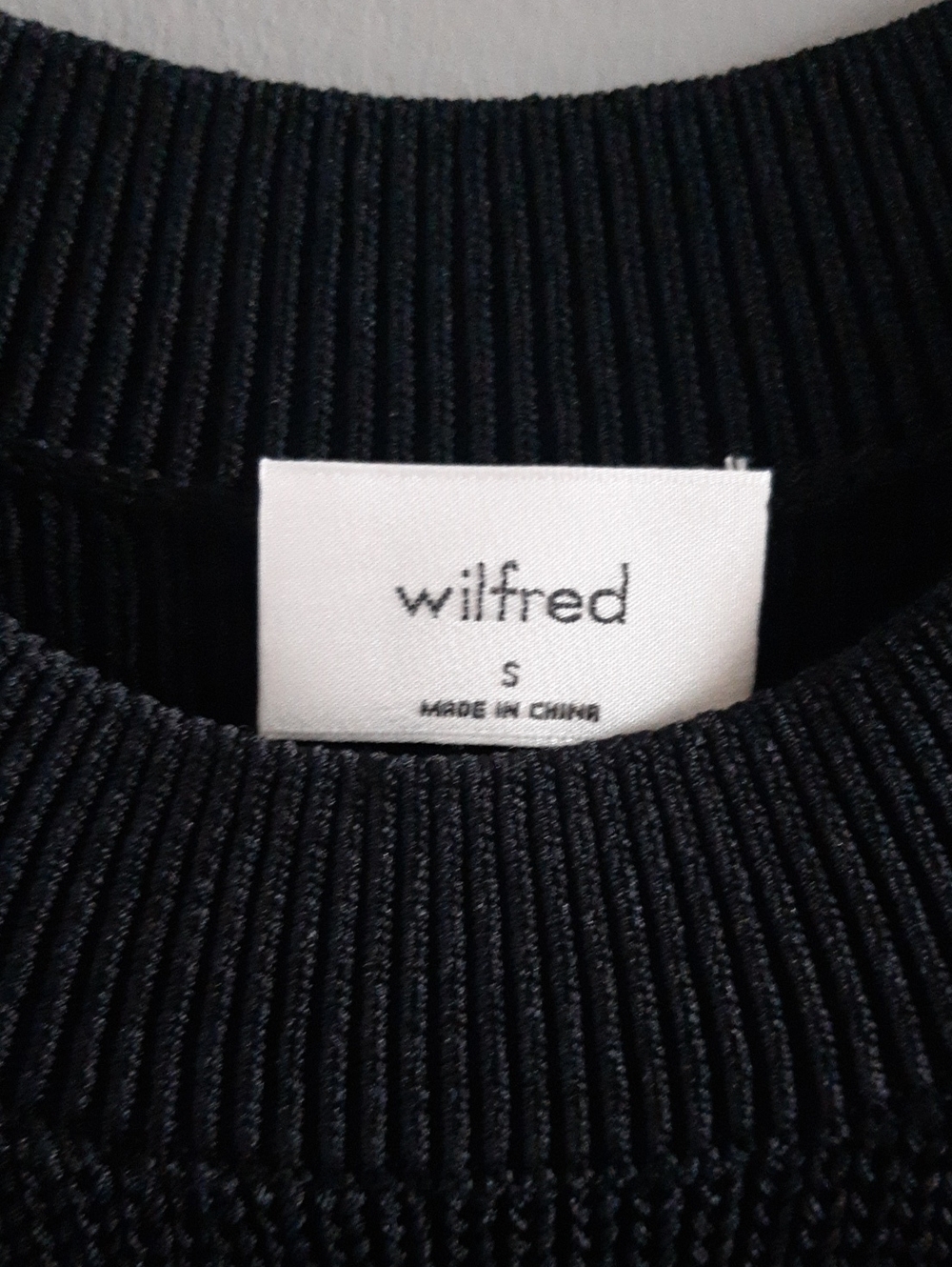 Wilfred Black Ribbed Crewneck Halter Style Sweater Tank - Picture 2 of 5